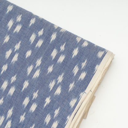 Blue and white Fine quality Cotton Handloom Ikat (Sku: IKK-532)