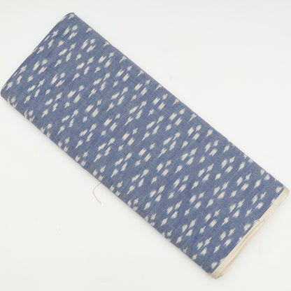 Blue and white Fine quality Cotton Handloom Ikat (Sku: IKK-532)