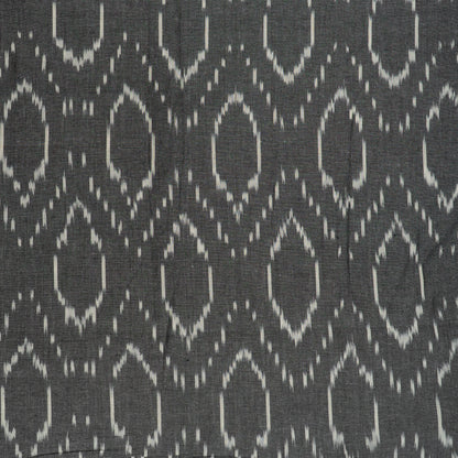 Grey, White Cotton Handloom Ikat | SKU: I-826