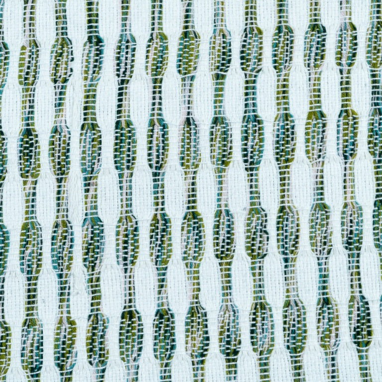 Green & White Cotton Jacquard (Sku: J-509)
