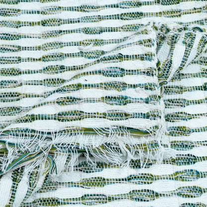 Green & White Capsule Cotton Acrylic Jacquard | SKU: J-509