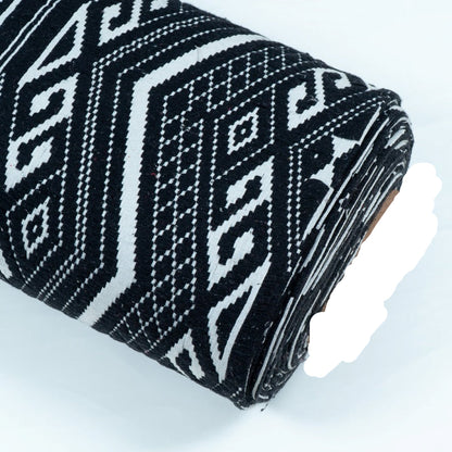 Black & White Cotton Blend Jacquard | SKU: JDD-432