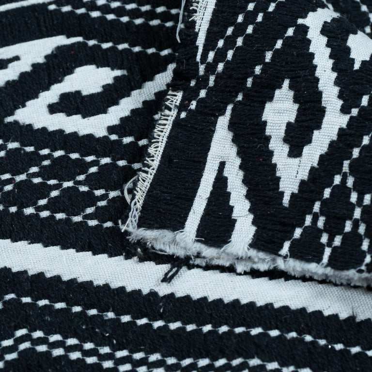 Black & White Cotton Jacquard Fabric (Sku:JDD-432)
