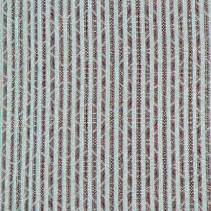 Red & Biege Cotton Blend Lurex Jacquard | SKU: J-383