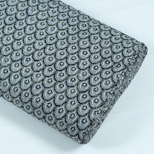 Black & White Cotton Lurex Jacquard (Sku:J-412)