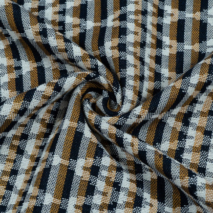Black, White & Yellow Cotton Blend Jacquard | SKU: J-388