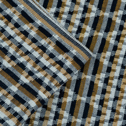 Black, White & Yellow Cotton Blend Jacquard | SKU: J-388