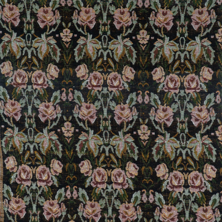 Green, Pink, Red & Yellow Cotton Blend Floral Jacquard (Sku: JDD-405)