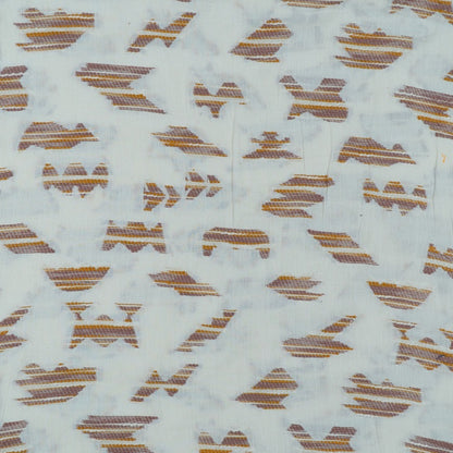 White & Brown, Yellow Cotton Acrylic Jacquard | SKU: JD-63