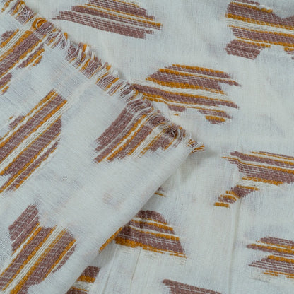 White & Brown, Yellow Cotton Acrylic Jacquard | SKU: JD-63