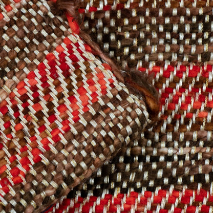 Red & Brown Acrylic Jacquard | SKU: J-341