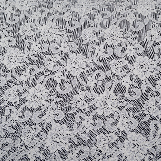 Floral Design Dyeable Cotton Net (SKU: N-154)