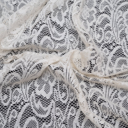 Floral Design Dyeable Cotton Net (SKU: N-111)