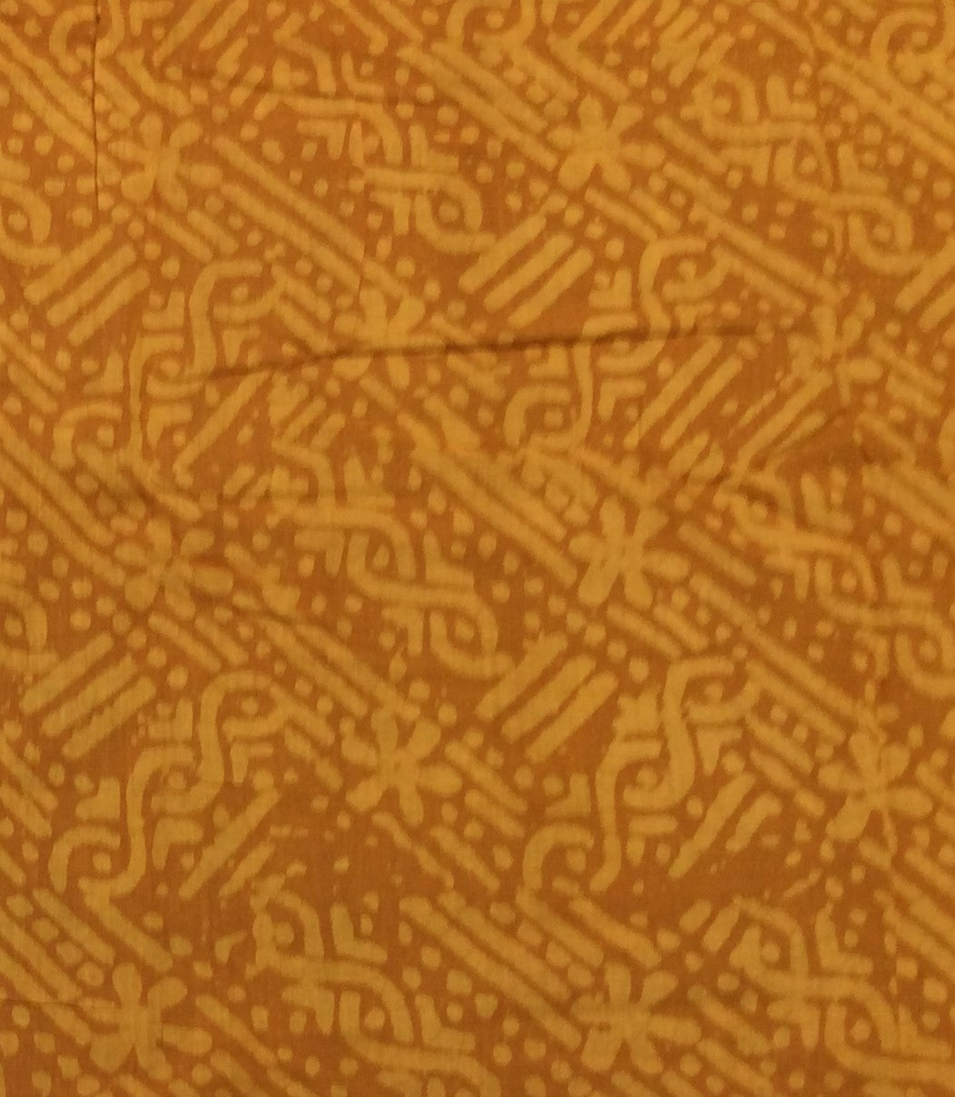 Yellow Color Cotton Hand Block Print Fabric (SKU: B-103)