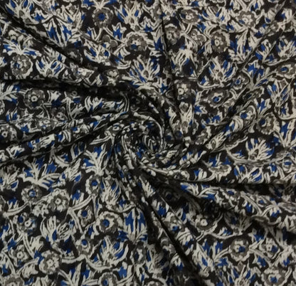 Multicolor Cotton Kalamkari Block Printed Fabric (SKU: B-143)