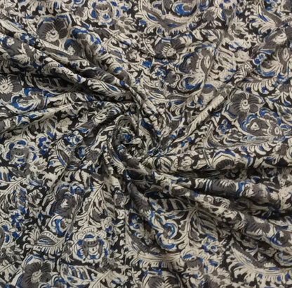 Multicolor Cotton Kalamkari Block Printed Fabric (SKU: B-146)