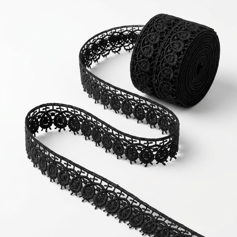 Black Polyester Lace Set of 5 Meter | B-14
