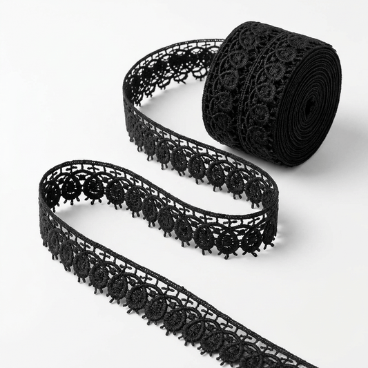 Black Polyester Lace Set of 5 Meter | B-14