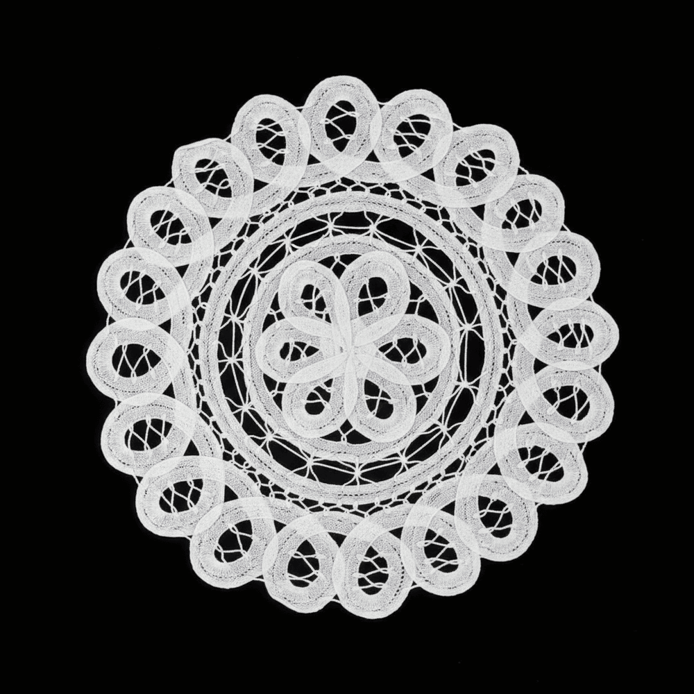 Circle White Dyeable Cotton Batten Berg Patch (Width : 8 inch & Lenght : 10 Inch)