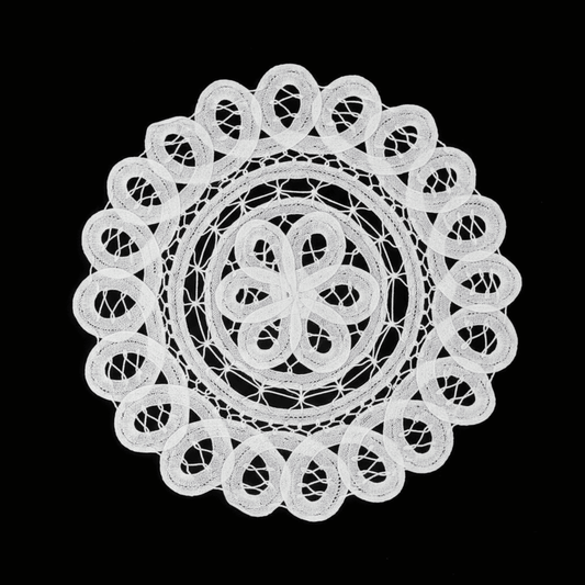 Circle White Dyeable Cotton Batten Berg Patch (Width : 8 inch & Lenght : 10 Inch)