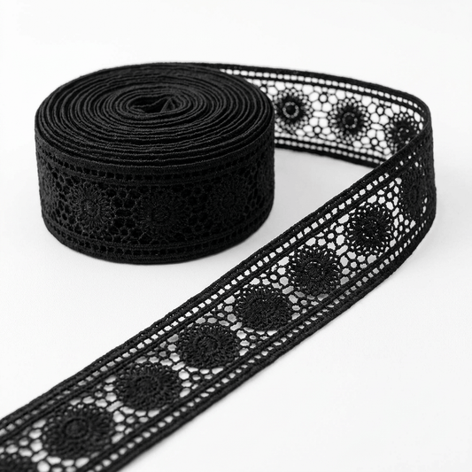 Black Polyester Lace Set of 5 Meter | B-30