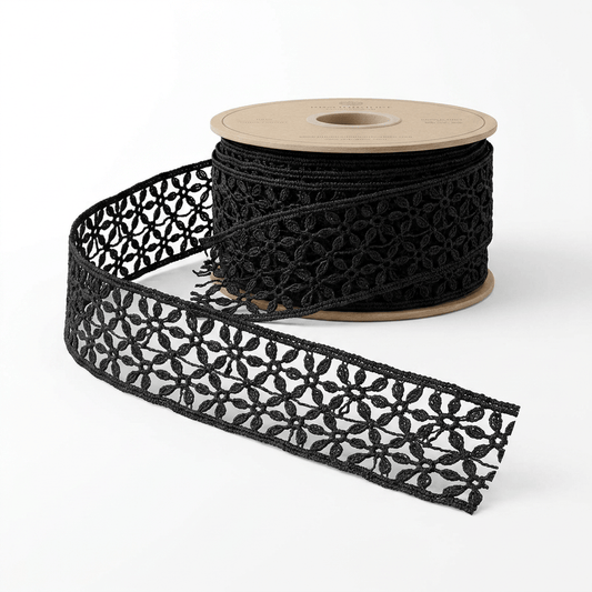 Black Polyester Lace Set of 5 Meter | B-34