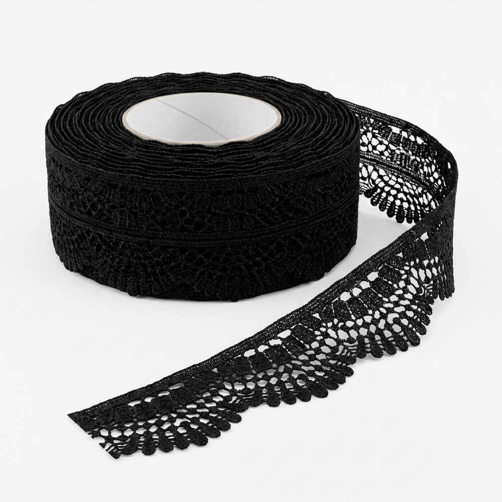 Black Polyester Lace Set of 5 Meter | B-36
