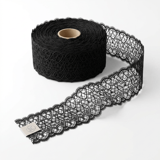 Black Polyester Lace Set of 5 Meter | B-37