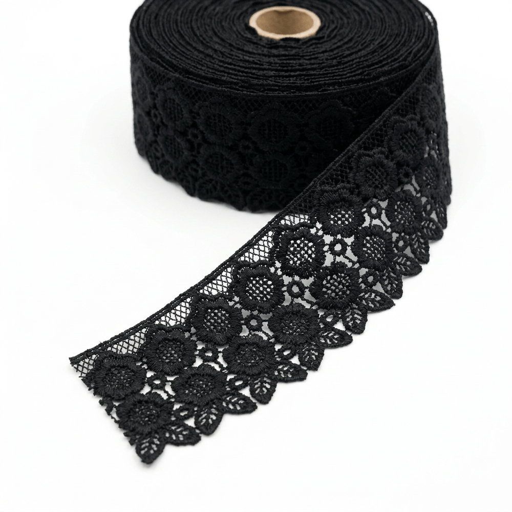 Black Polyester Lace Set of 5 Meter | B-51
