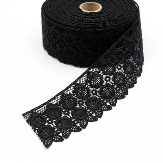 Black Polyester Lace Set of 5 Meter | B-51
