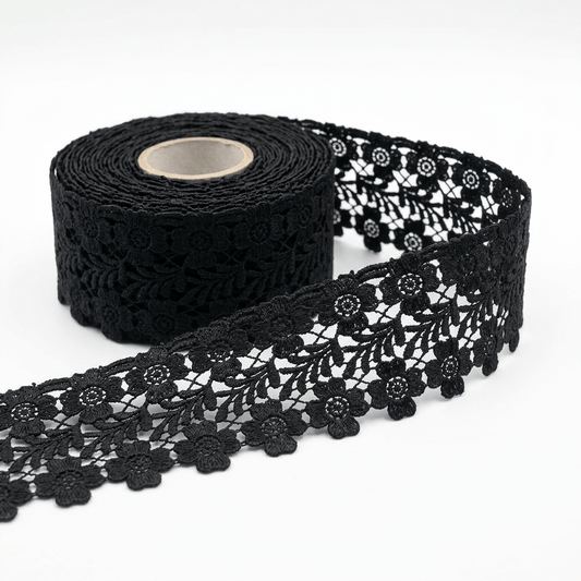 Black Polyester Lace Set of 5 Meter | B-55