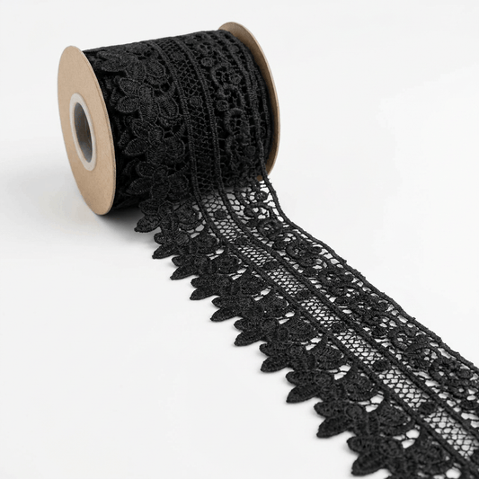 Black Polyester Lace Set of 5 Meter | B-57