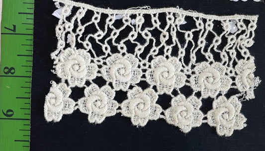 White Cotton Dyeable Chemical lace (Sku: Ch-113)