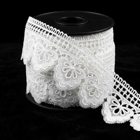 White Dyeable GPO Lace Set of 5 Meter