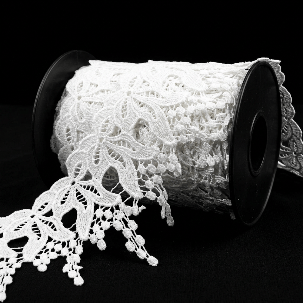 White Dyeable GPO Lace Set of 5 Meter