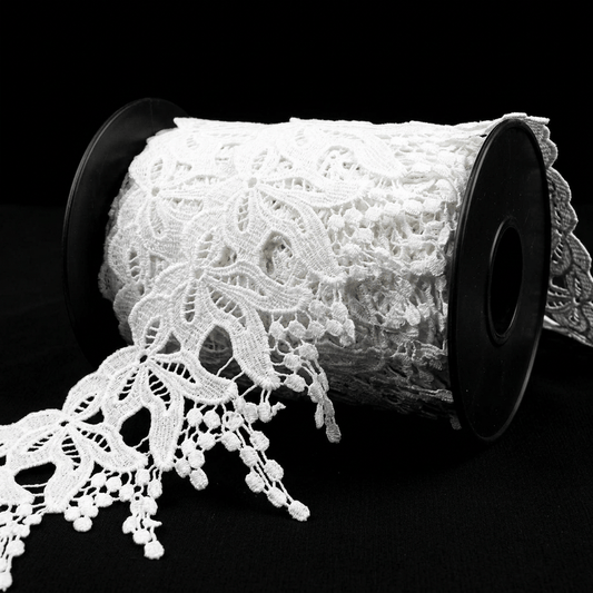 White Dyeable GPO Lace Set of 5 Meter