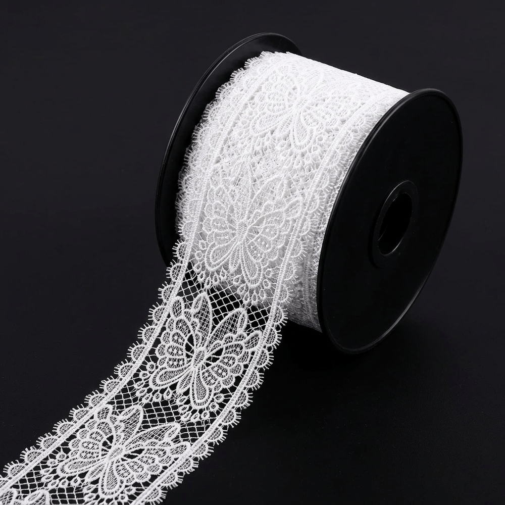 White Dyeable GPO Lace Set of 5 Meter