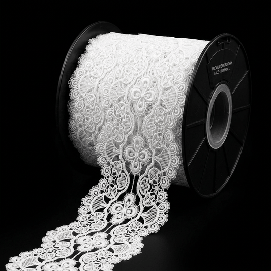 White Dyeable GPO Lace Set of 5 Meter