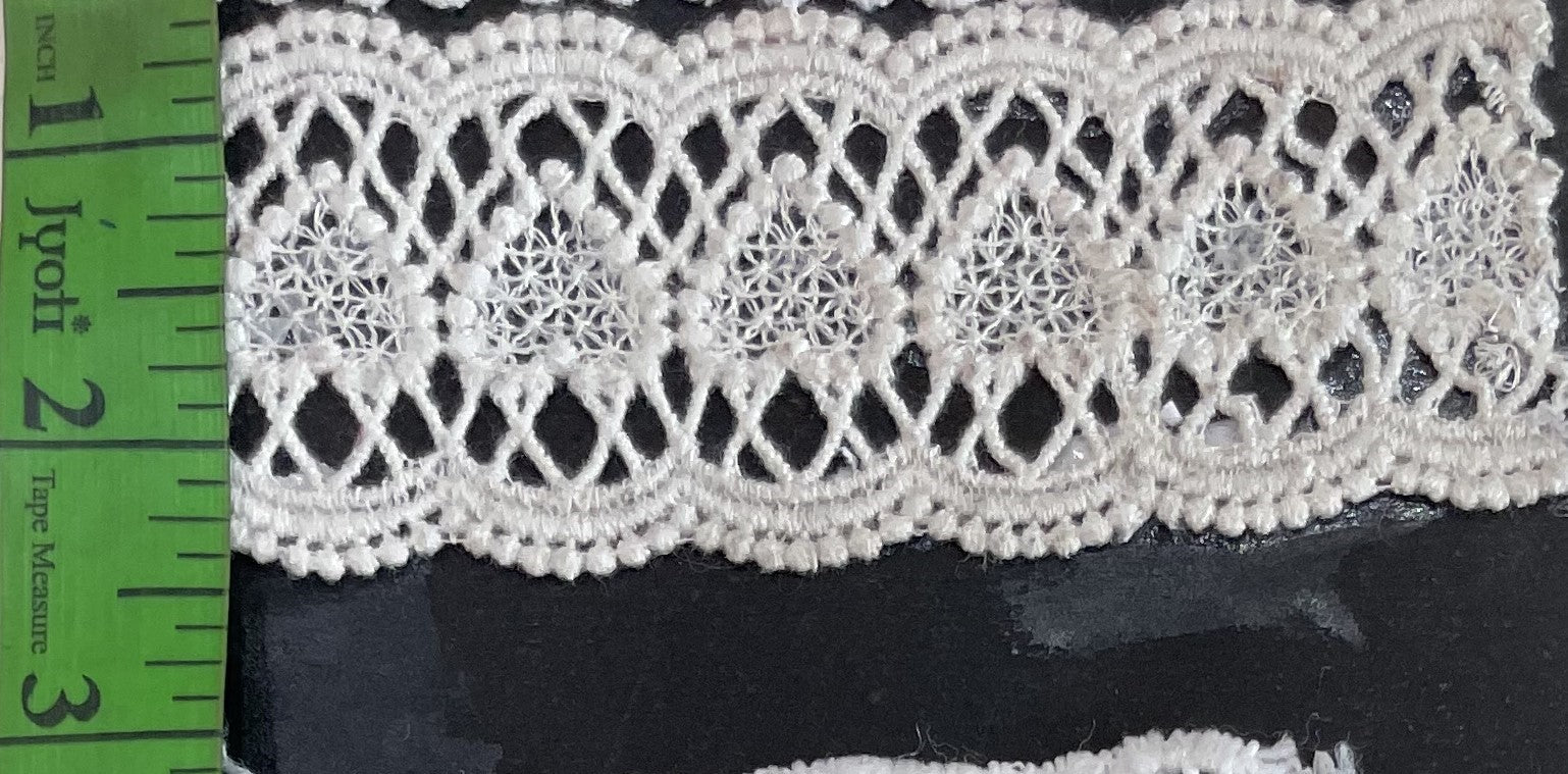 White Cotton Dyeable Chemical lace (Sku: Ch-20)