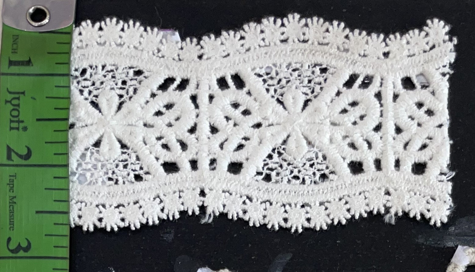 White Cotton Dyeable Chemical lace (Sku: Ch-29)