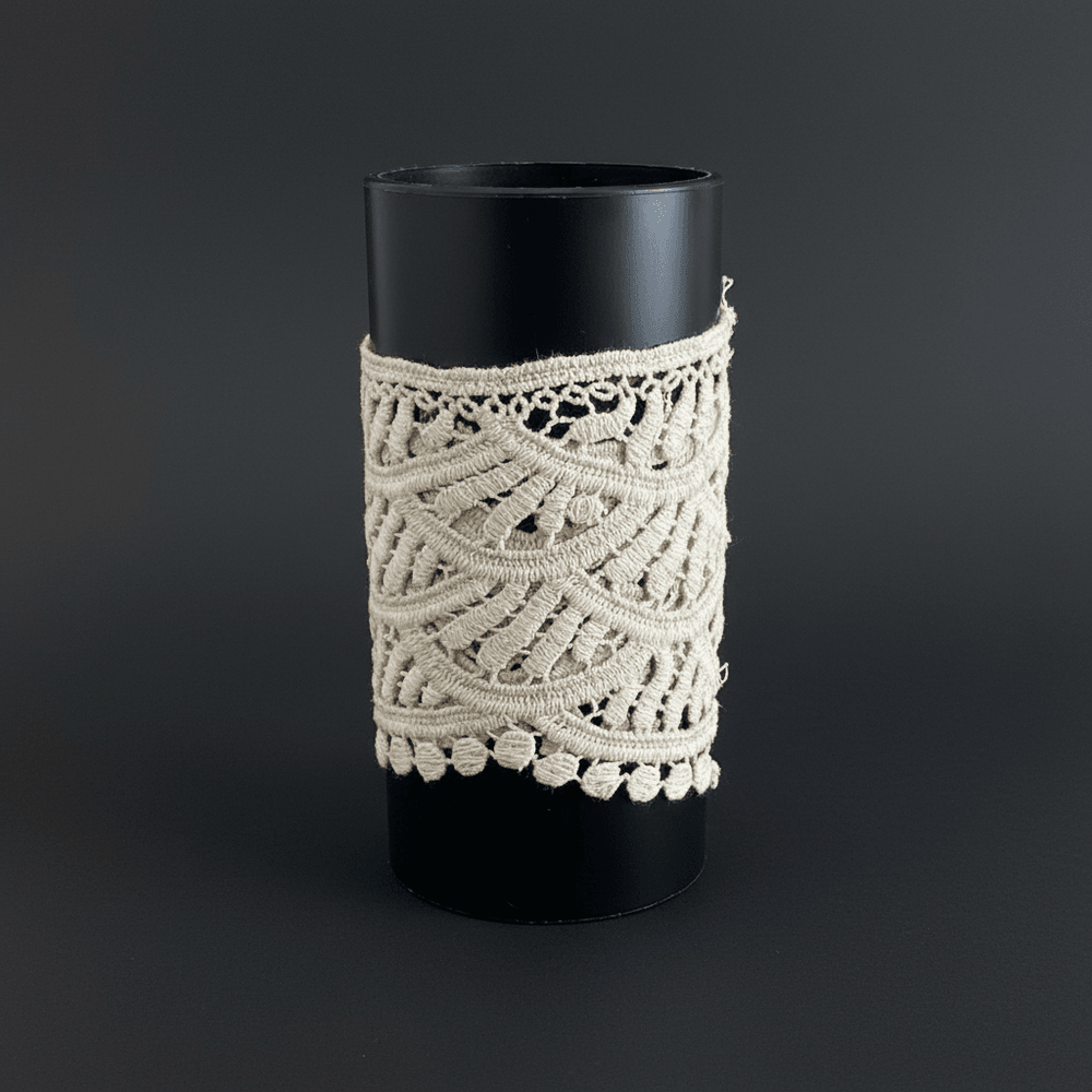 White Cotton Dyeable Chemical lace (Width : 4 Inch & Sku: Ch-33)