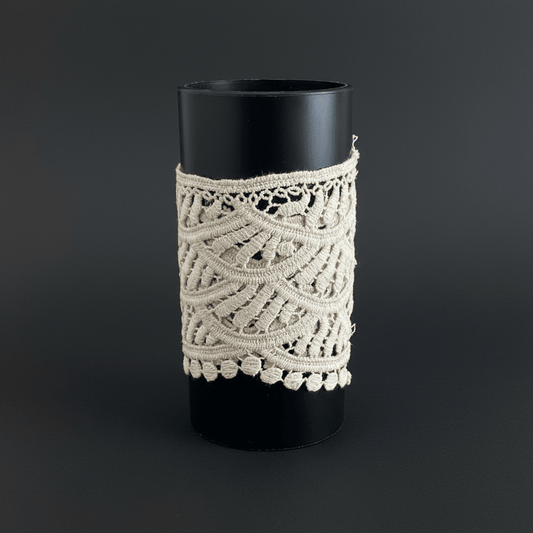 White Cotton Dyeable Chemical lace (Width : 4 Inch & Sku: Ch-33)