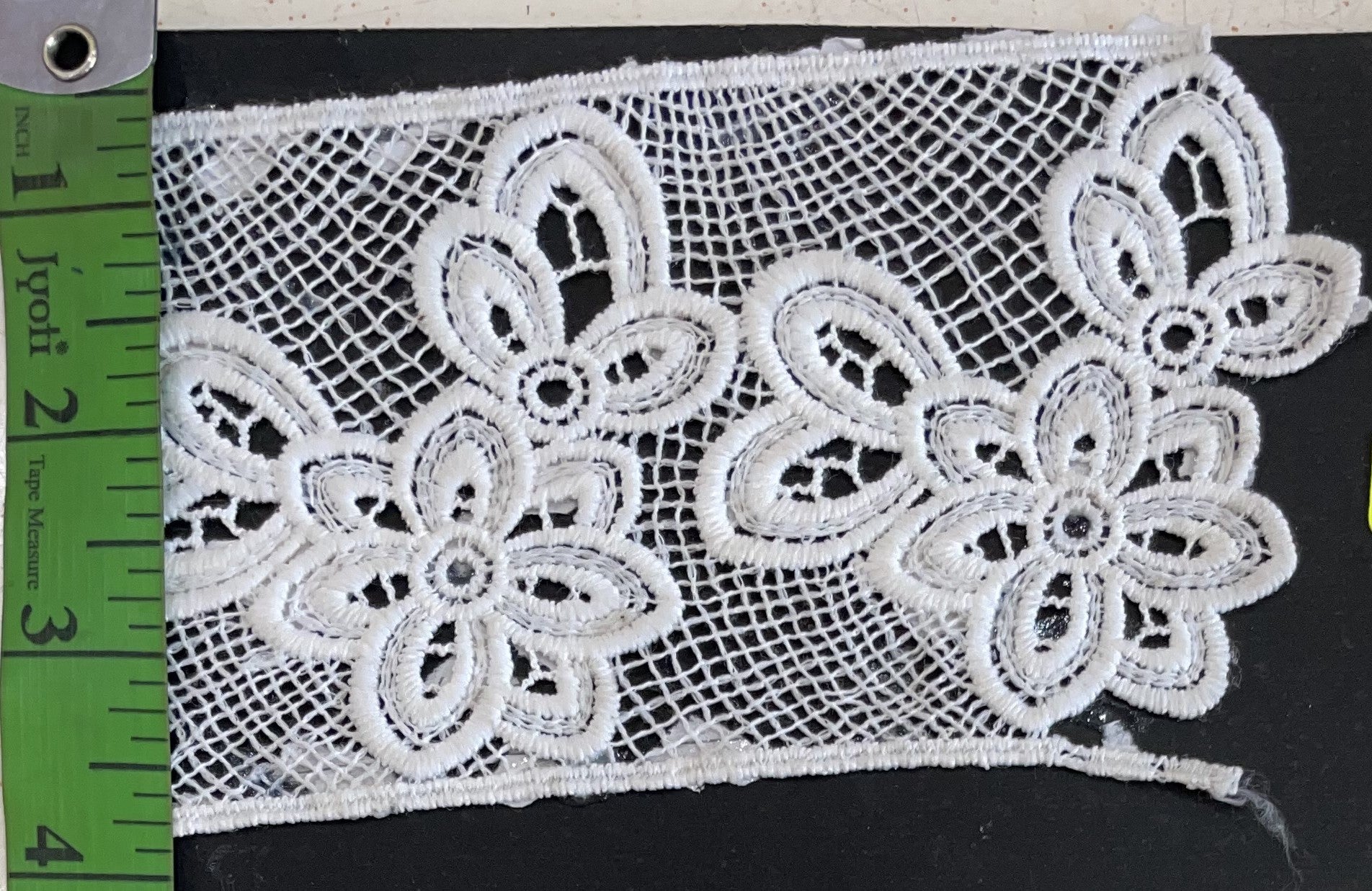 White Cotton Dyeable Chemical lace (Sku: Ch-35)