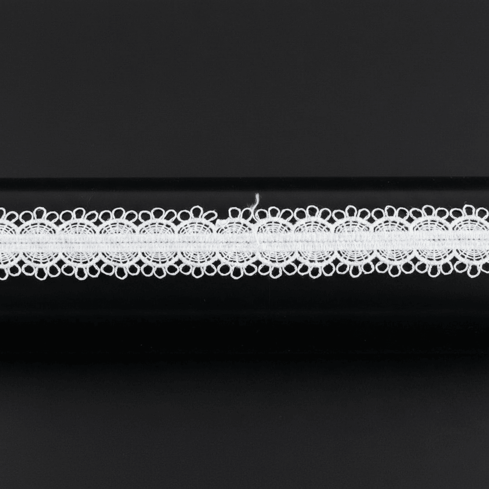 White Cotton Dyeable Chemical lace (Width : 0.5 Inch & Sku: Ch-4)