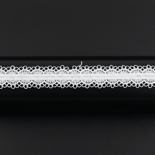 White Cotton Dyeable Chemical lace (Width : 0.5 Inch & Sku: Ch-4)