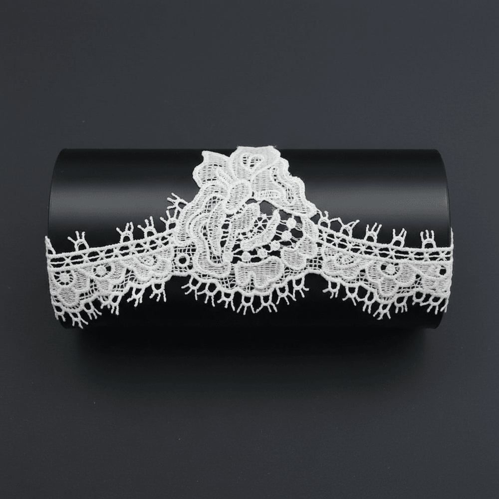 White Cotton Dyeable Chemical Lace (Width : 4 Inch & Sku: Ch-44)