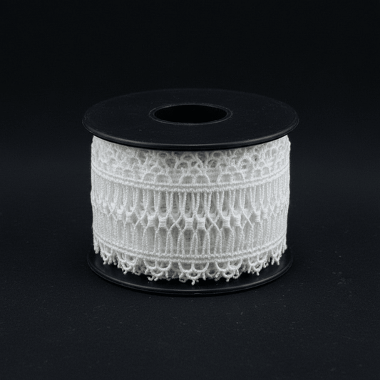 White Cotton Dyeable Chemical Lace (Width : 2 Inch & Sku: Ch-45)