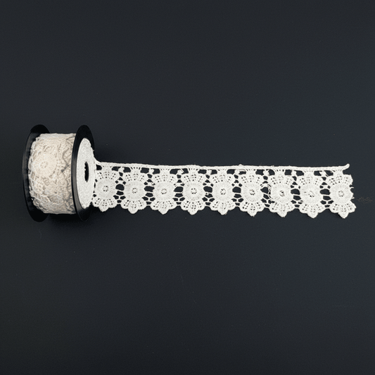 White Cotton Dyeable Chemical Lace (Width : 2 Inch & Sku: Ch-54)