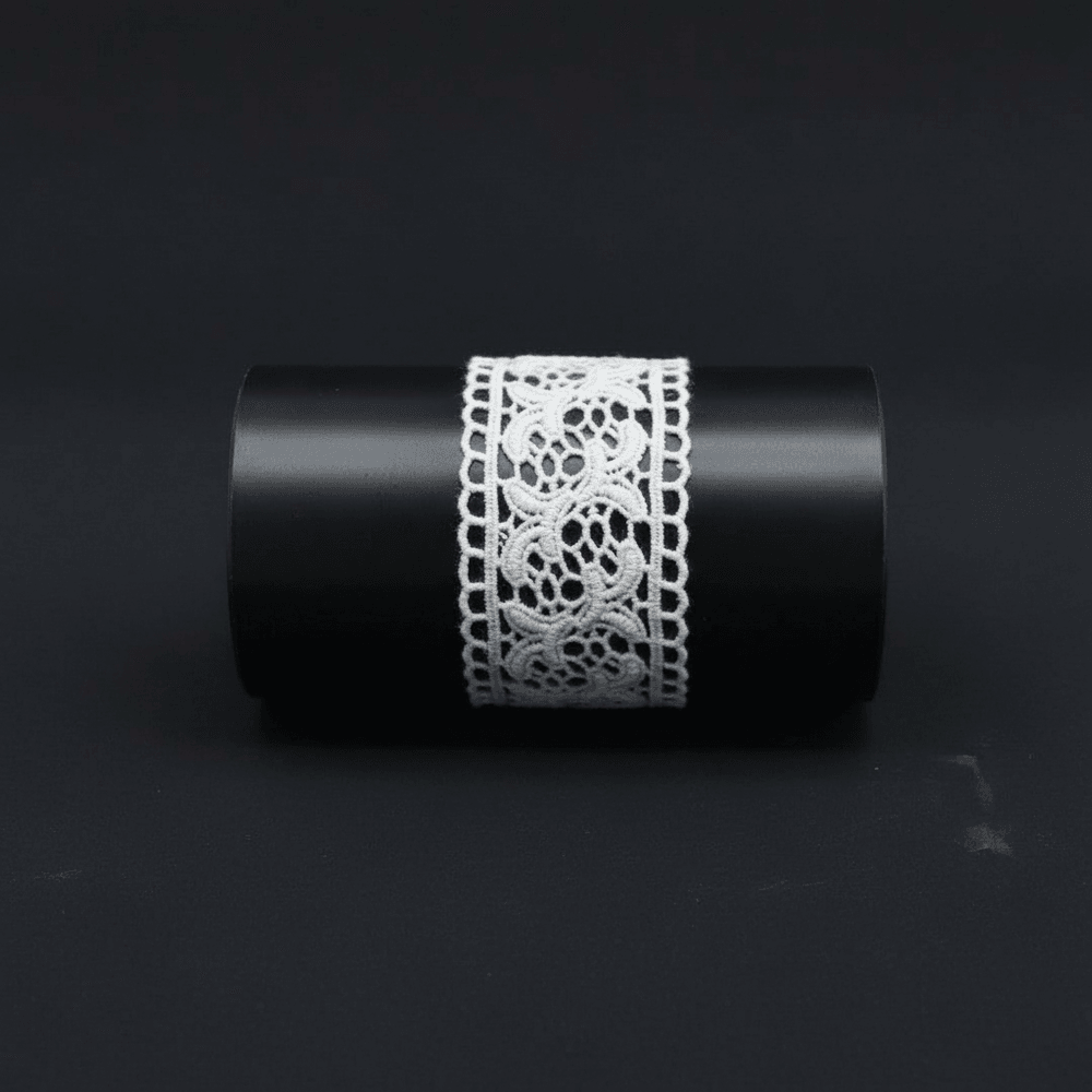 White Cotton Dyeable Chemical Lace (Width : 2 Inch & Sku: Ch-57)