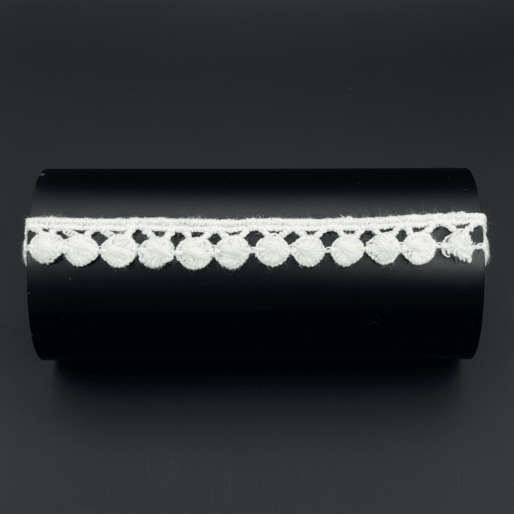 White Cotton Dyeable Chemical Lace (Width : 1 cm & Sku: Ch-63)